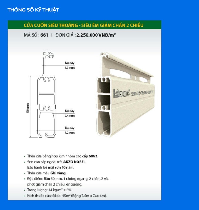 Cửa Cuốn Siêu Thoáng - Siêu Êm Giảm Chấn 2 Chiều