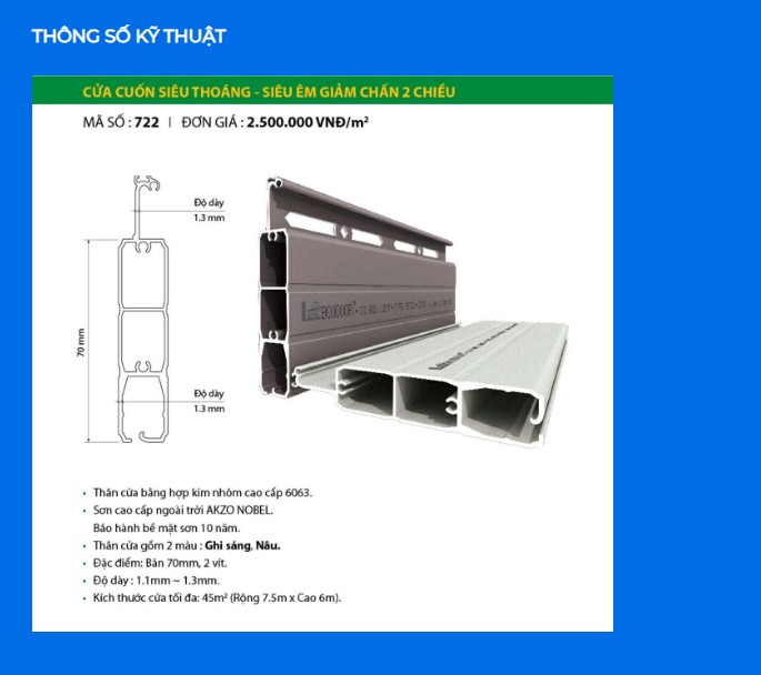 Cửa Cuốn Siêu Thoáng - Siêu Êm Giảm Chấn 2 Chiều